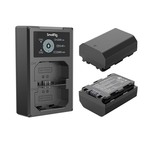 SmallRig 3824B NP-FZ100 Batarya ve Şarj Cihazı Kiti