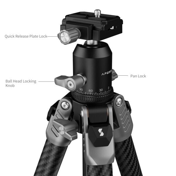 SmallRig 5478 Taşınabilir Karbon Fiber Fotoğraf Tripodu