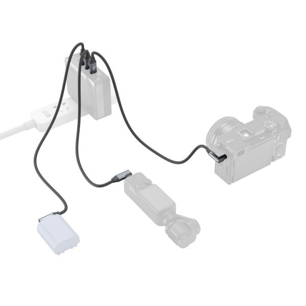 SmallRig 4790 USB-C (Düz) - USB-C (Açılı) Veri Kablosu (35 cm)