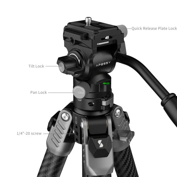 SmallRig AP255Pro 5477 Taşınabilir Karbon Fiber Video Tripodu