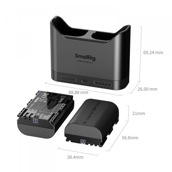 SmallRig 5485 LP-E6P Fotoğraf Makinesi İçin Turbo Pil Şarj  Kiti