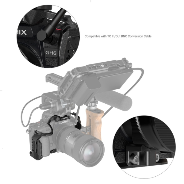 SmallRig 3440  Panasonic LUMIX GH6 / GH7 için Black Mamba Serisi Kamera Kafesi