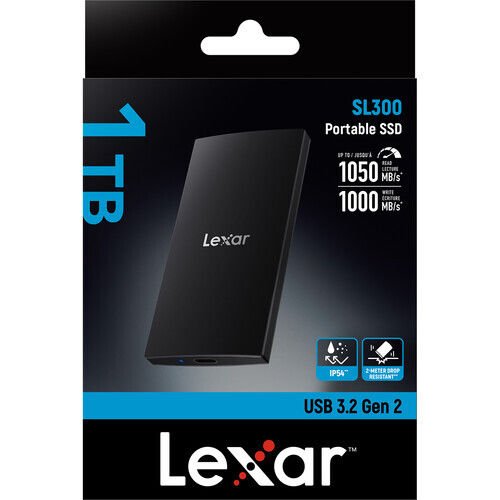 Lexar SL300 1TB Taşınabilir SSD 1050 MB/s Read 1000 MB/s Write