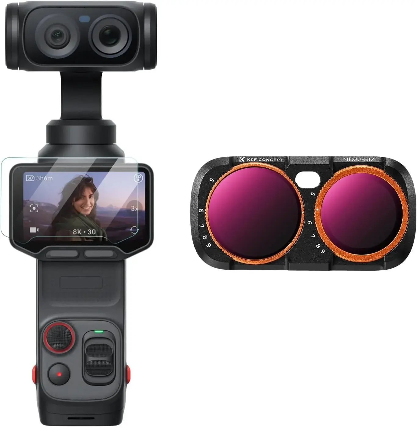 K&F Concept Insta360 Luna Ultra İçin Değişken ND Filtre (ND32-512)