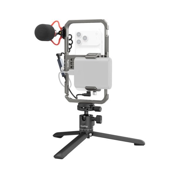 SmallRig 3384D Hepsi Bir Arada Video Kiti Ses ve Aydınlatma Sistemiyle Akıllı Telefon Kullanıcıları İçin