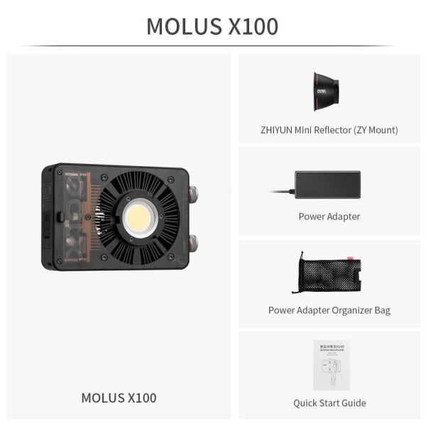 Zhiyun Molus X100 100W COB Taşınabilir LED Işık