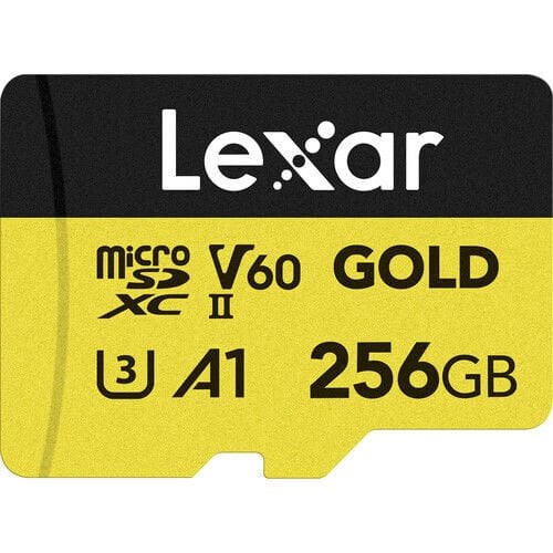 Lexar 256GB 280 MB/s UHS-II / V60 / U3 MicroSD Hafıza Kartı (Gold Serisi)