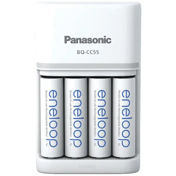 Panasonic Eneloop BQ CC55 Şarj Edilebilir 2000mAh Pil NiMH AA (4'lü + Şarj Aleti ile)