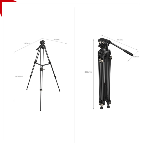 SmallRig 3751 AD-01 Profesyonel Tripod