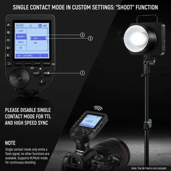 NEEWER QPRO-F Fujifilm Uyumlu TTL Kablosuz Flaş Tetikleyici