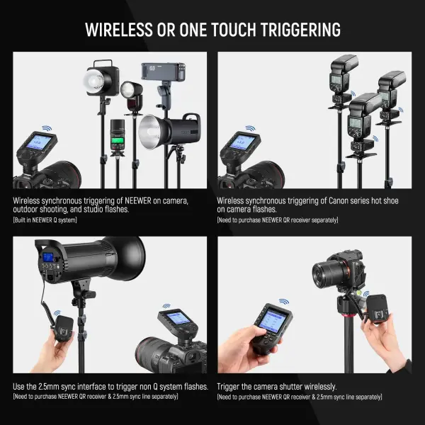 NEEWER QPRO-C Canon Uyumlu TTL Kablosuz Flaş Tetikleyici