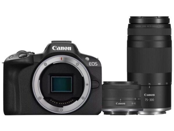 Canon EOS R50 + RF-S 18-45 + RF 75-300mm Double Lens Kit