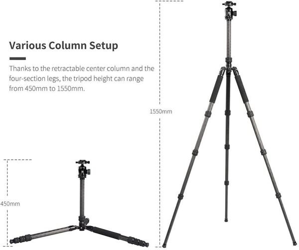Sirui MT-2204+MT‑20 Carbon Fiber Tripod Kiti