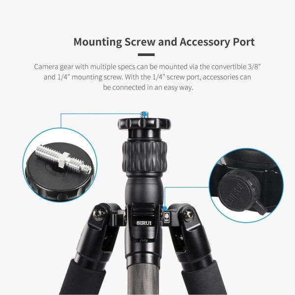 Sirui MT-2204+MT‑20 Carbon Fiber Tripod Kiti