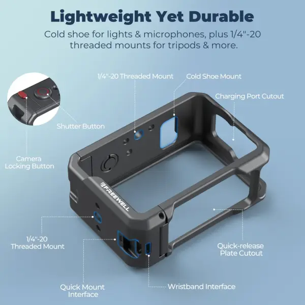 Freewell DJI Osmo Action 6 Creator Pro Cage