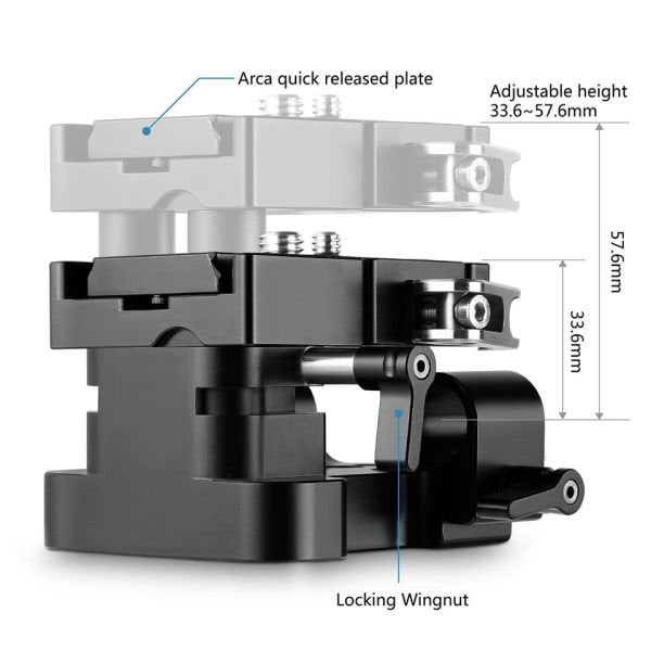 SmallRig 2092B 15mm Ray Destek Sistemi Taban Plakası