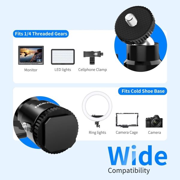NEEWER ST-17 1/4'' Kamera Hot Shoe Adaptör Seti (2'li Paket)
