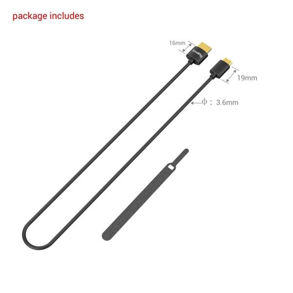 SmallRig 3041 Ultra Slim 4K HDMI Kablosu (C - A Mini) 55cm