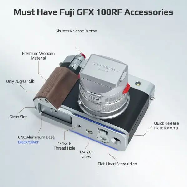 Freewell Fuji GFX100RF L Bracket Premium Grip
