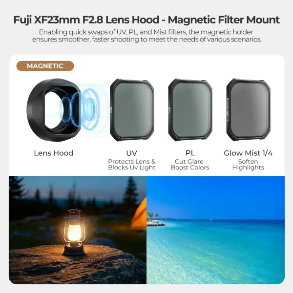 Freewell Fuji X-E5 Lens Hood (XF23mmF2.8) Siyah