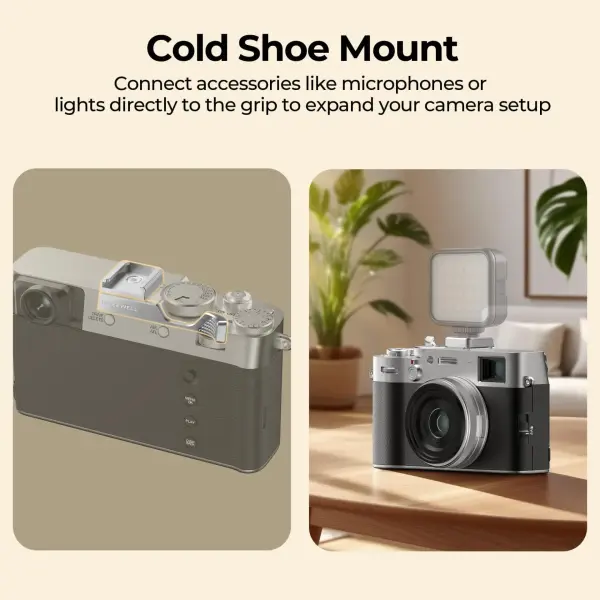 Freewell Fuji X100VI Thumb Grip with Cold Shoe Mount Gri