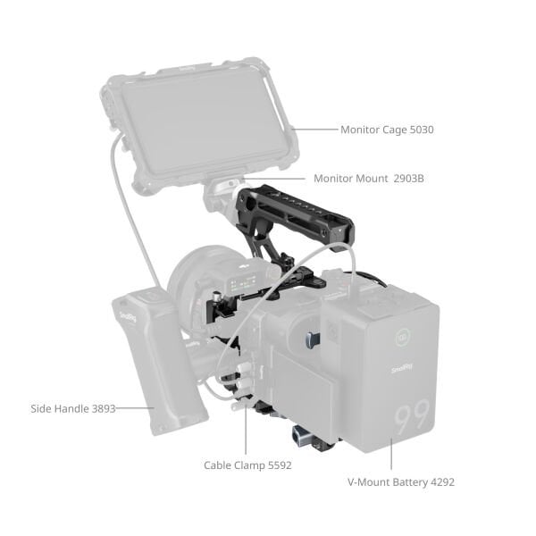 SmallRig 5590 Sony FX2  için Pil Plakalı  Gelişmiş Kafes Kiti