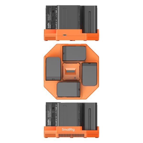 SmallRig 4834 NP-F970 4 Kanallı Kamera Pil Şarj Cihazı ve 4 Pil Takımı