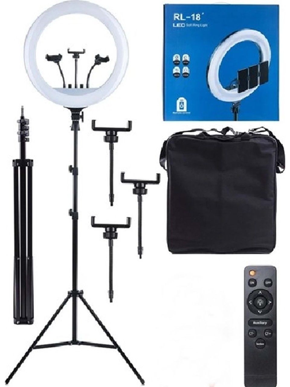 DP Rl-18 Ring Light 18 Inc Selfie Işığı Kumandalı Youtuber Makyaj Vlog Blog Tiktok Çekimi