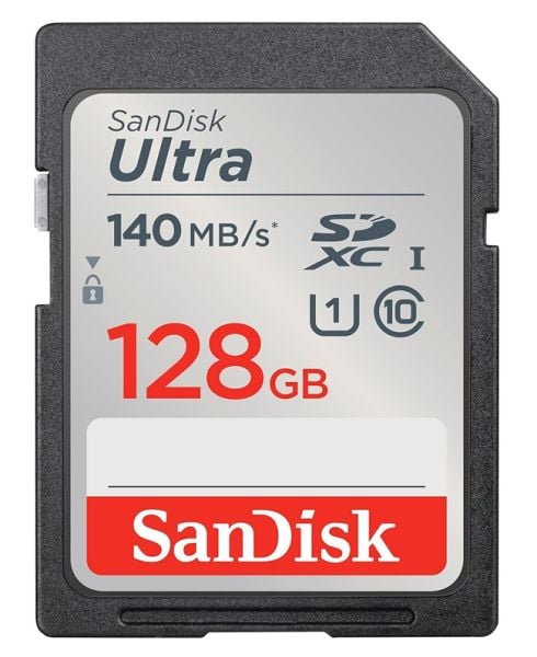 SanDisk Ultra 128GB V10 SDHC Hafıza Kartı 140MB/sn