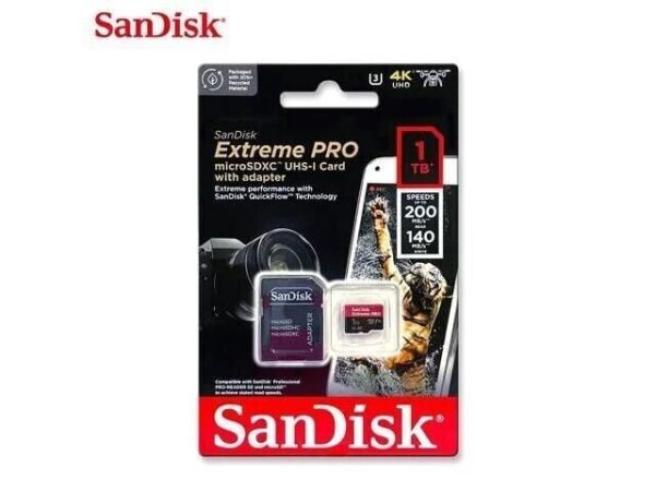 SanDisk 1TB Extreme Pro MicroSDXC Hafıza Kartı (200mb/s)