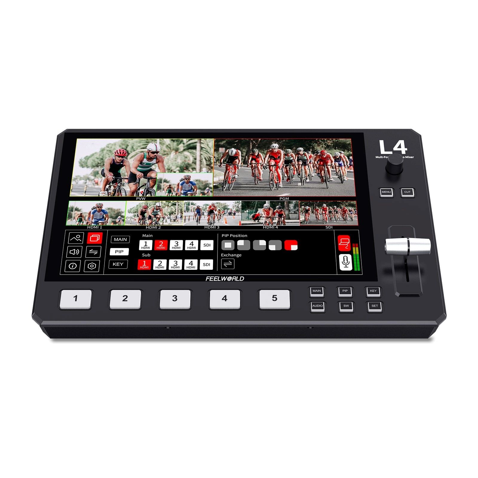 FEELWORLD L4 Çoklu Kamera Video Mikseri  10.1''Dokunmatik Ekran