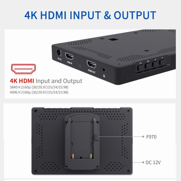 FEELWORLD T7 PLUS 7 İnç 3D LUT  Kamera Alan Monitörü 1920x1200  4K HDMI