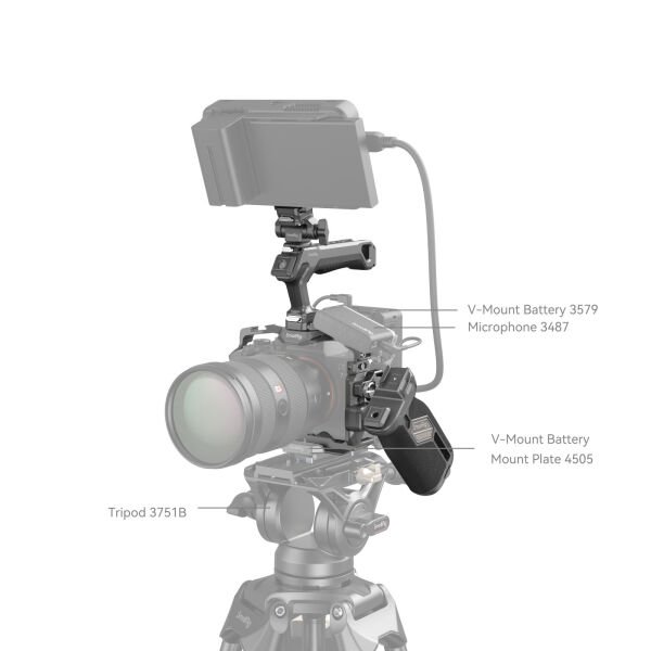 SmallRig 4539 HawkLock Hızlı Çıkarma Gelişmiş Kafes Kiti Sony Alpha 7R V / Alpha 7 IV / Alpha 7S III  için