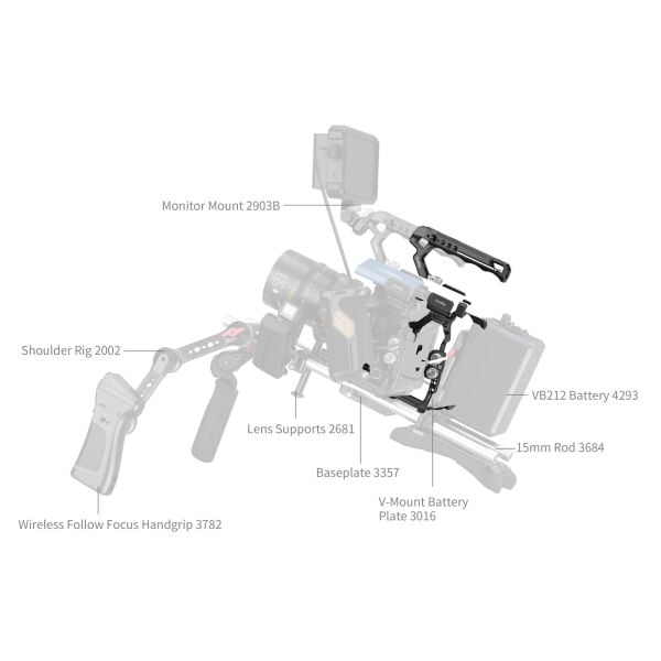 SmallRig 4574B  Blackmagic Design Cinema 6K  için  Temel Kafes Kiti