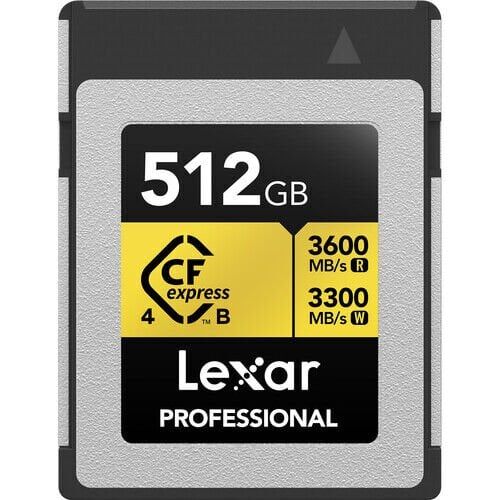Lexar 512GB Profesyonel CFexpress Tip B | Gold (3600MB/s - 3300MB/s)