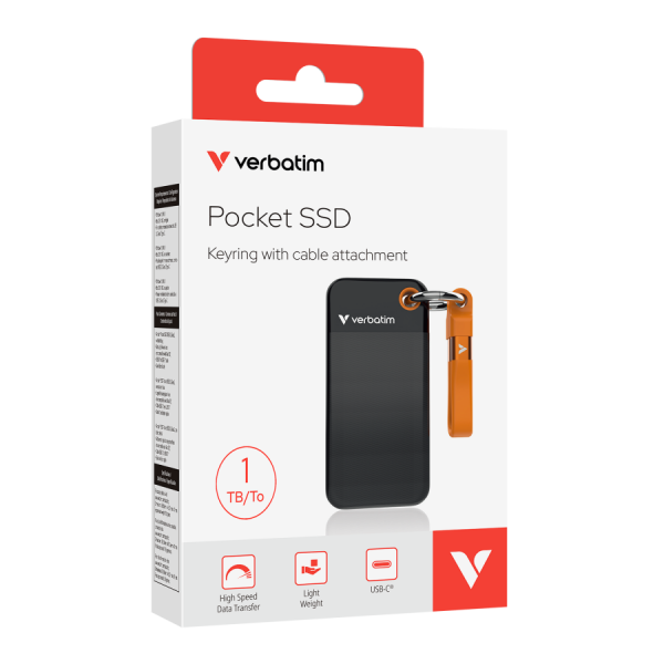 Verbatim 32193 - V Pocket SSD USB3.2 GEN2 1TB B/O