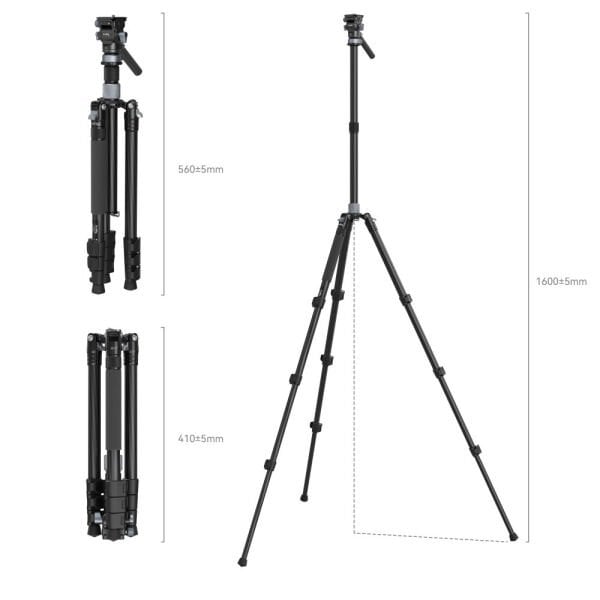 SmallRig 4221 Karbon Seyahat Video Tripod