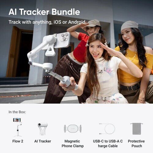 Insta360 Flow 2 AI Tracker Bundle (Summit White)
