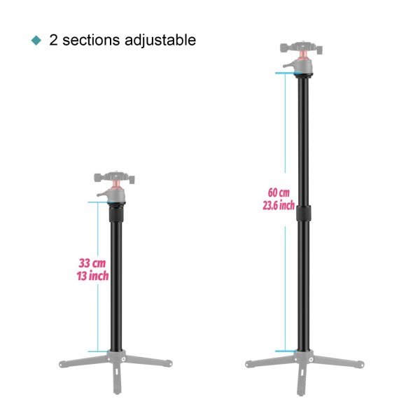 Andoer D10189 Aluminum Alaşımlı Kelepçeli Uzatma Monopotu