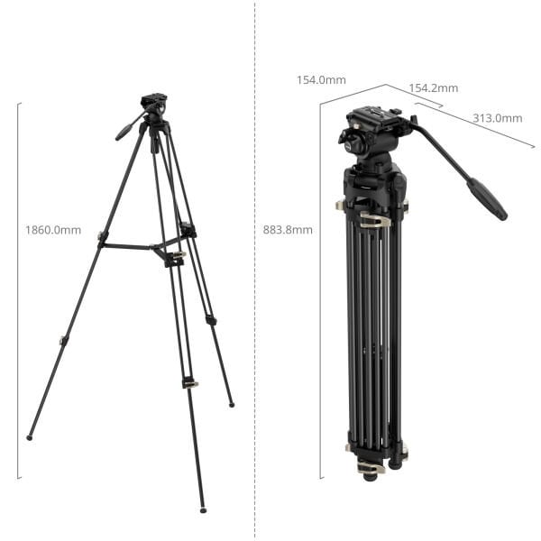 SmallRig 4686 AD-01S  Profesyonel Video Tripod Kiti
