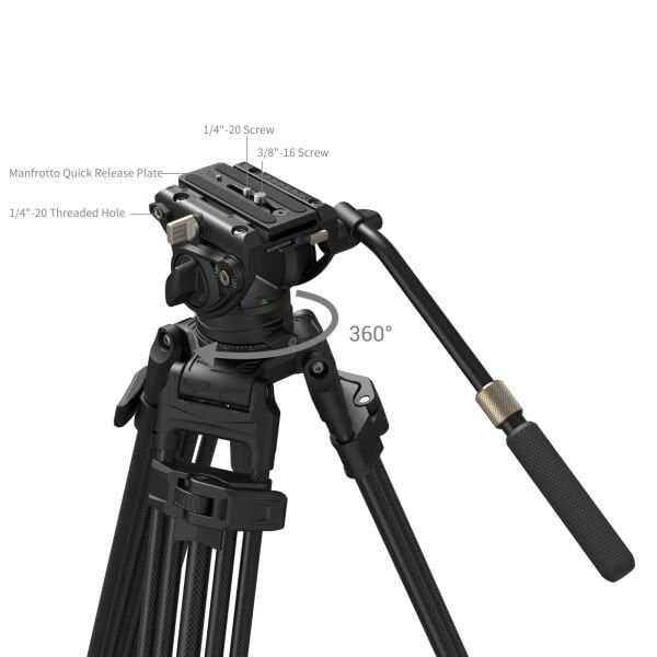 SmallRig AD-80S 5111 Profesyonel Video  Tipi Tripod Kiti