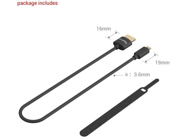 SmallRig 3042B 35cm Ultra Slim 4K HDMI Kablo (D-A Micro)
