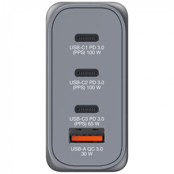 Verbatim 32202 - V GNC-100 GaN Charger 100W 3-USB-C /  1-USB-A  Çıkışa Sahiptir