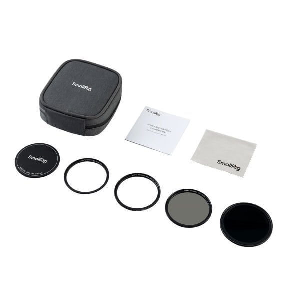 SmallRig 4726 5'i 1 Arada  (67 mm) Filtre Kiti VND 2-32 & CPL & 1/4  Siyah Sis