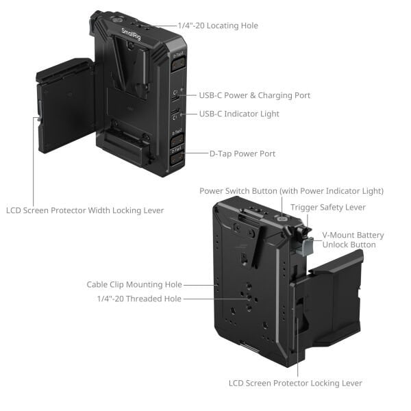 SmallRig 5228 V-Mount Akü Montaj Plakası