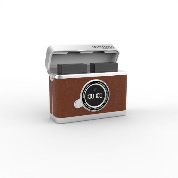 Patona 4157 Platinum Retro Dual Charging Case USB-C Canon LP-E6 LP-E6N LP-E6NH LP-E6P