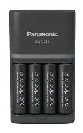 Panasonic Eneloop BQ CC55 Şarj Edilebilir 2500mAh Pil NiMH AA (4'lü + Şarj Aleti ile)