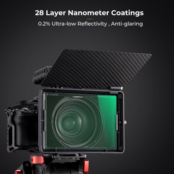 K&F NANO-X Black Mist 1/8  4x5.65 Filtre Tilta ve SmallRig ve Diğer Matbox ile Uyumlu 4mm HD Optik Cam