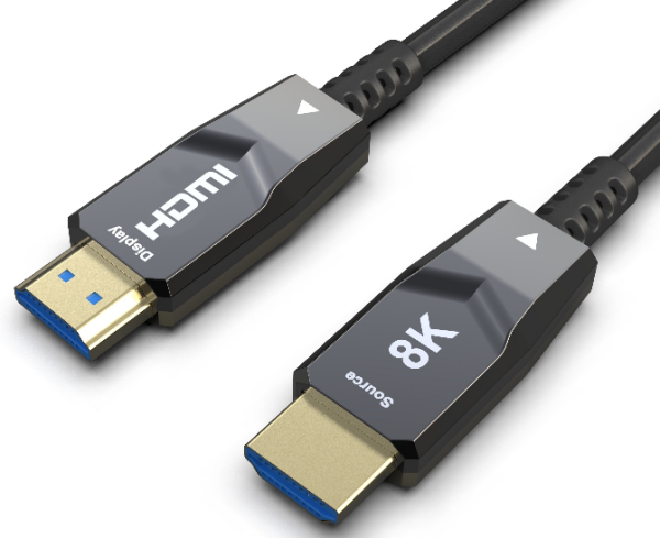 Woxcon 8K @ 60Hz 4:4:4 HDMI2.1 Hybrid AOC Kablo 30 Metre Plug Type: HDMI AM TO HDMI AM 48 Gbps