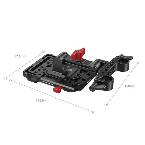 SmallRig 2991 V Montajlı Ayarlanabilir Kollu Pil Plakası